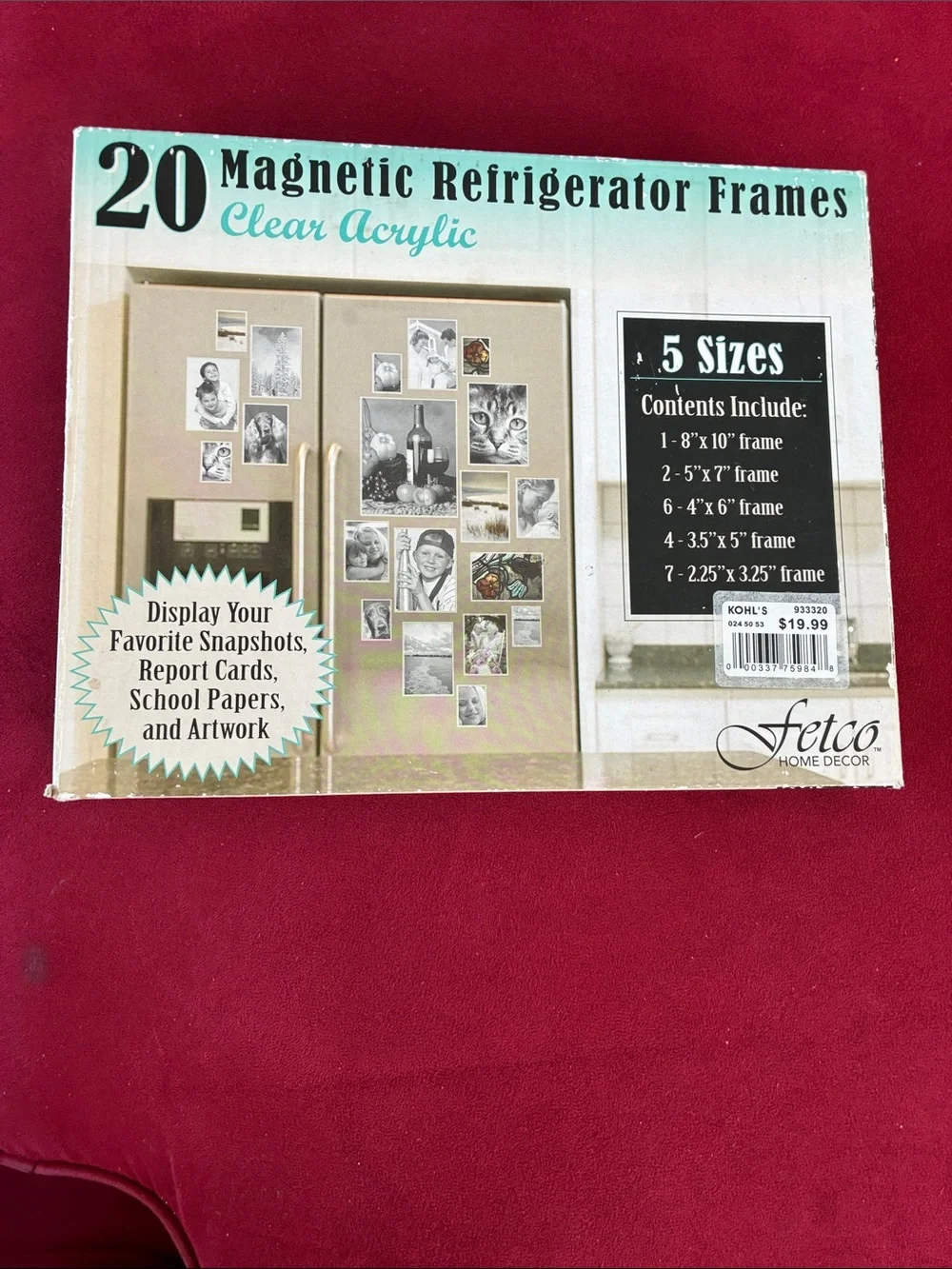 Fetco Clear Acrylic Magnetic Refrigerator Frames - Clear Acrylic